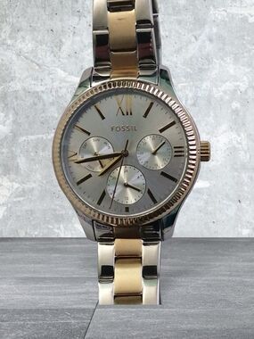 Fossil Two-Tone Silver and Gold Women's Multifunction Watch